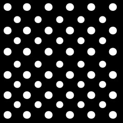 White polka dots on black background, design texture