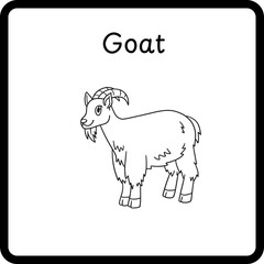 Animals Coloring E Book for Kid - goat (2)