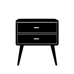 Modern Nightstand, vectorized furniture, furniture piece