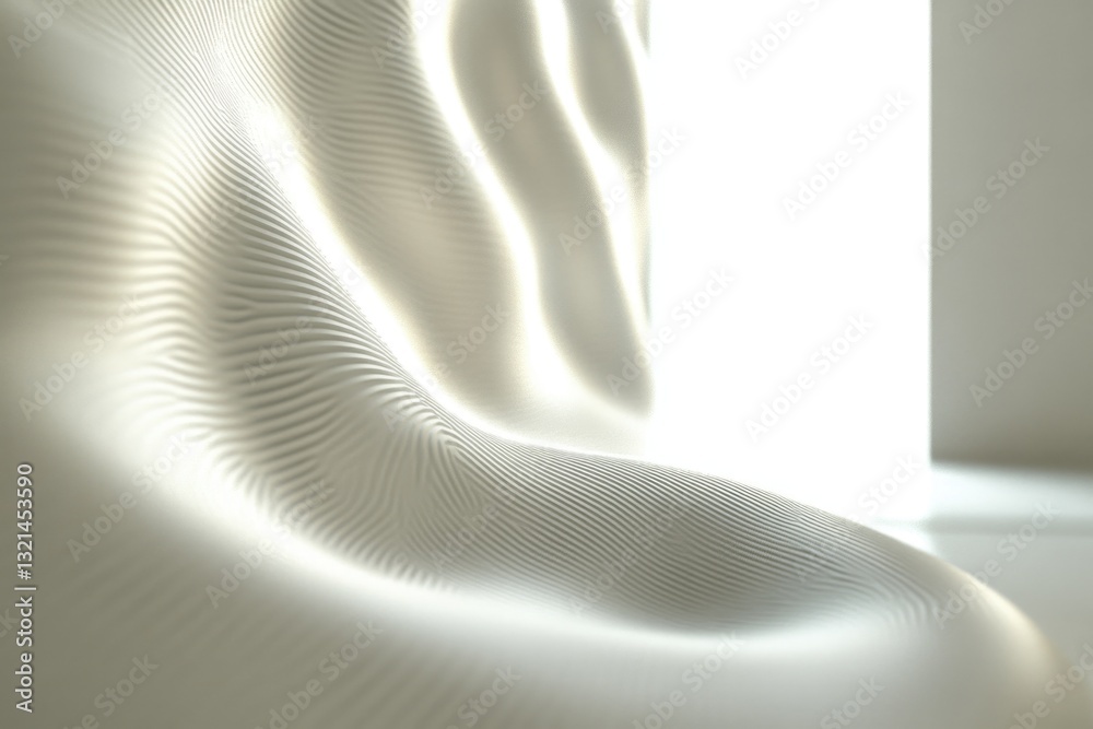 Poster A close-up shot of a white object with a blurred background