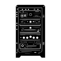 Obraz premium Steampunk Filing cabinet, vectorized furniture, furniture piece