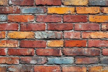 Obraz premium Old Weathered Brick Wall with Vintage Texture and Rustic Surface Imperfections