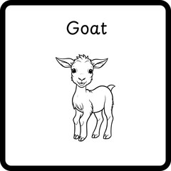 Animals Coloring E Book for Kid - goat