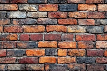 Obraz premium Weathered Brick Wall with Rustic Red and Orange Tones Detailed Illustration Vintage Background
