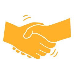 Handshake Deal: A simple, yet powerful illustration of two hands shaking, symbolizing agreement, partnership, and collaboration.