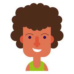 Portrait of Joyful Expression: This vibrant illustration captures the essence of a happy and expressive individual, radiating positivity and friendliness. Smiling eyes, a cheerful grin.