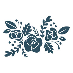 Fototapeta premium Floral Elegance: A delicate composition of botanical elements, rendered with a clean and modern aesthetic, showcasing the artistry of nature's beauty.