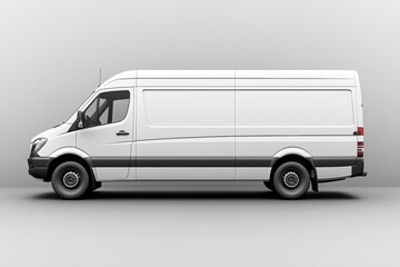 Blank White Van Profile - Commercial Vehicle Design
