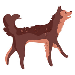 Loyal Companion's Stroll: This image captures a charming animated dog, brimming with energy and character, taking a leisurely walk with a jaunty step, embodying companionship and joy.