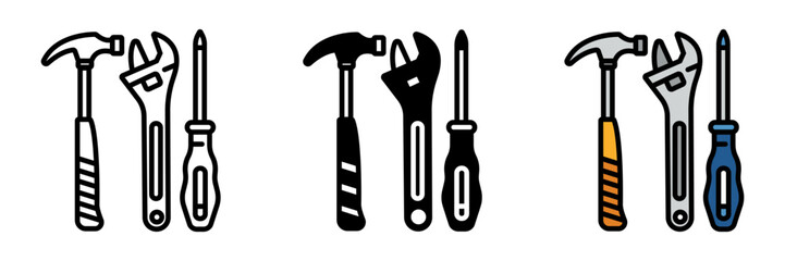 Hand Tool Set is a collection of essential tools for mechanical repairs, construction, and DIY projects.