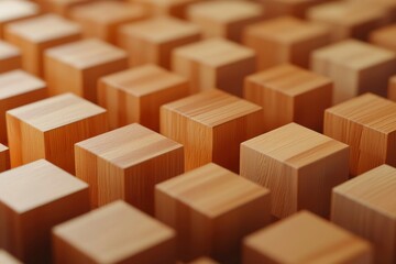 Geometric wooden blocks
