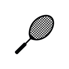 Mosquito electric racket silhouette vector art illustration