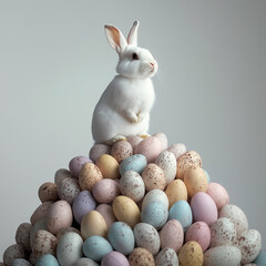 Obraz premium easter bunny and eggs