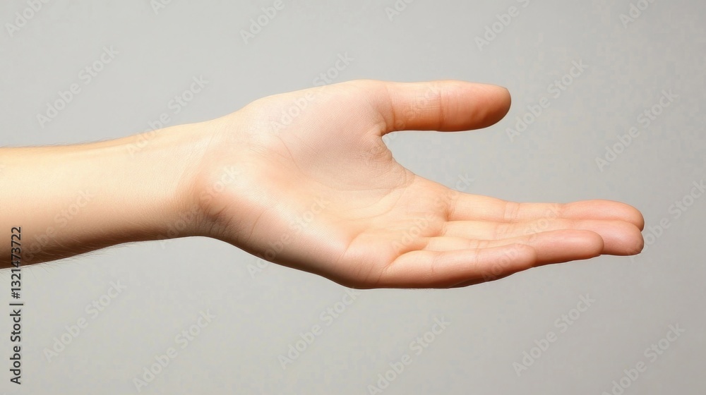 Poster a person holds an object in their hand