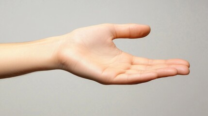 A person holds an object in their hand