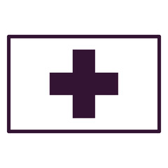 Obraz premium Health Symbol: Clean and bold illustration of a health symbol, a universal emblem of medical care, safety, and well-being.