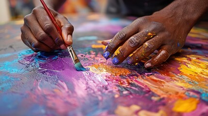 The Artist's Hands: A Symphony of Color and Creativity