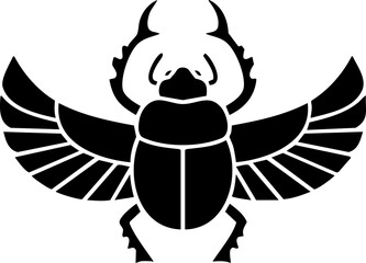 Winged Scarab Beetle - Egyptian Symbol of Transformation
