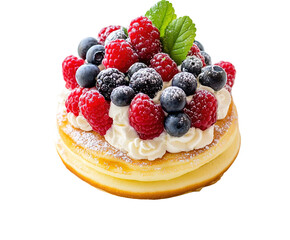 Chocolate Cake With Whipped Cream And Fruits