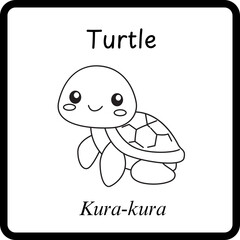 Animals Coloring E Book for Kid - turtle