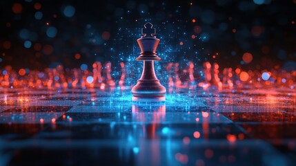 King Chess Piece Leadership Teamwork Strategy Business Challenge Management Success