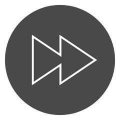 fast forward button circle icon.