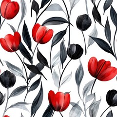 Minimal Tulip and Vine Arrangement in Contemporary Design Style