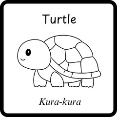 Animals Coloring E Book for Kid - turtle