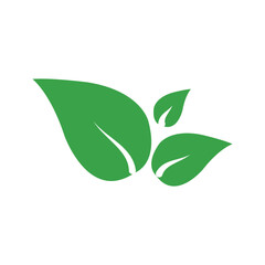 Logos of green Tree leaf ecology