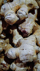 fresh vegetables and fruits on the counter of the central market in Budapest