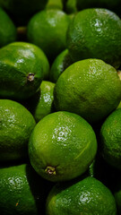 fresh vegetables and fruits on the counter of the central market in Budapest