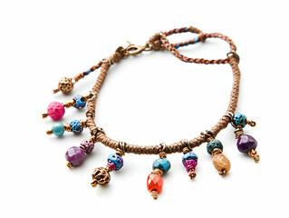 Obraz premium Colorful handmade bracelet adorned with vibrant beads perfect for fashion enthusiasts.