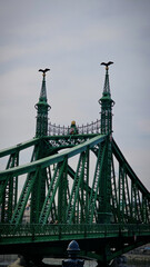 metal liberty bridge in budapest