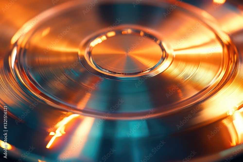 Poster a close-up shot of a disc with a blurred background