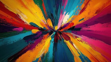 Obraz premium Vibrant Colorful Abstract Explosion Dynamic Background Texture