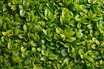 Lush green vertical garden wall with dense curled leaves wallpaper background, vibrant botanical texture and fresh foliage, perfect for eco-friendly design, sustainable living, and organic aesthetics