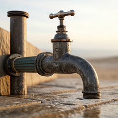 old water pipe isolated