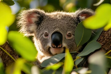 Obraz premium Baby Koala in a Tree