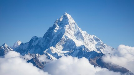 Obraz premium Majestic Peak Above Clouds