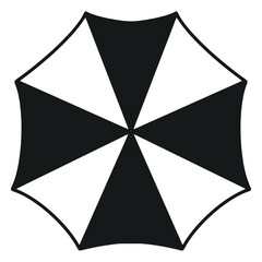 umbrella from above black and white.