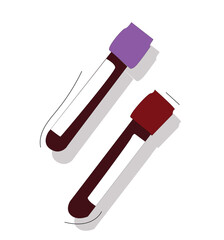 blood sample in glass tube