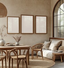 Cozy Scandinavian Kitchen Interior with Minimalist Design and Natural Wood Furniture