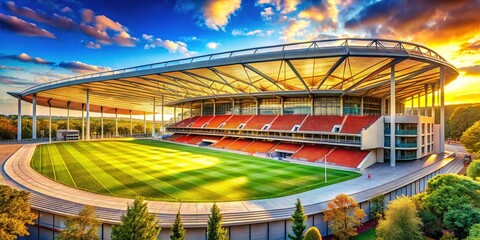 Fototapeta premium Ernst Happel Stadion - Dynamic Daytime Scene