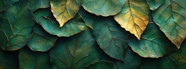 Close-up of a green leaf texture with visible veins, macro photography, high resolution, high detail, stock photo. 
