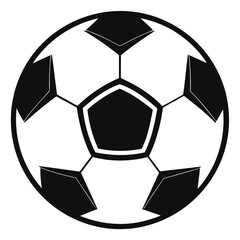 Obraz premium Classic Soccer Ball Silhouette Design: High-Resolution Vector Illustration PNG