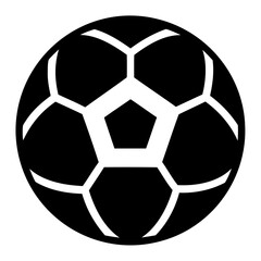 Fototapeta premium Soccer Ball Icon Silhouette | High-Quality Black Vector Illustration on Transparent Background