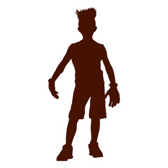 Fototapeta premium teen standing silhouette.