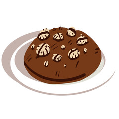 Fototapeta premium chocolatte cereal cookie isometric.