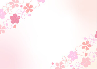桜の背景イラスト

