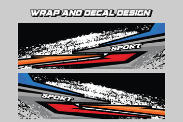 car livery graphic vector. abstract grunge background design for vehicle vinyl wrap and car branding EPS 10